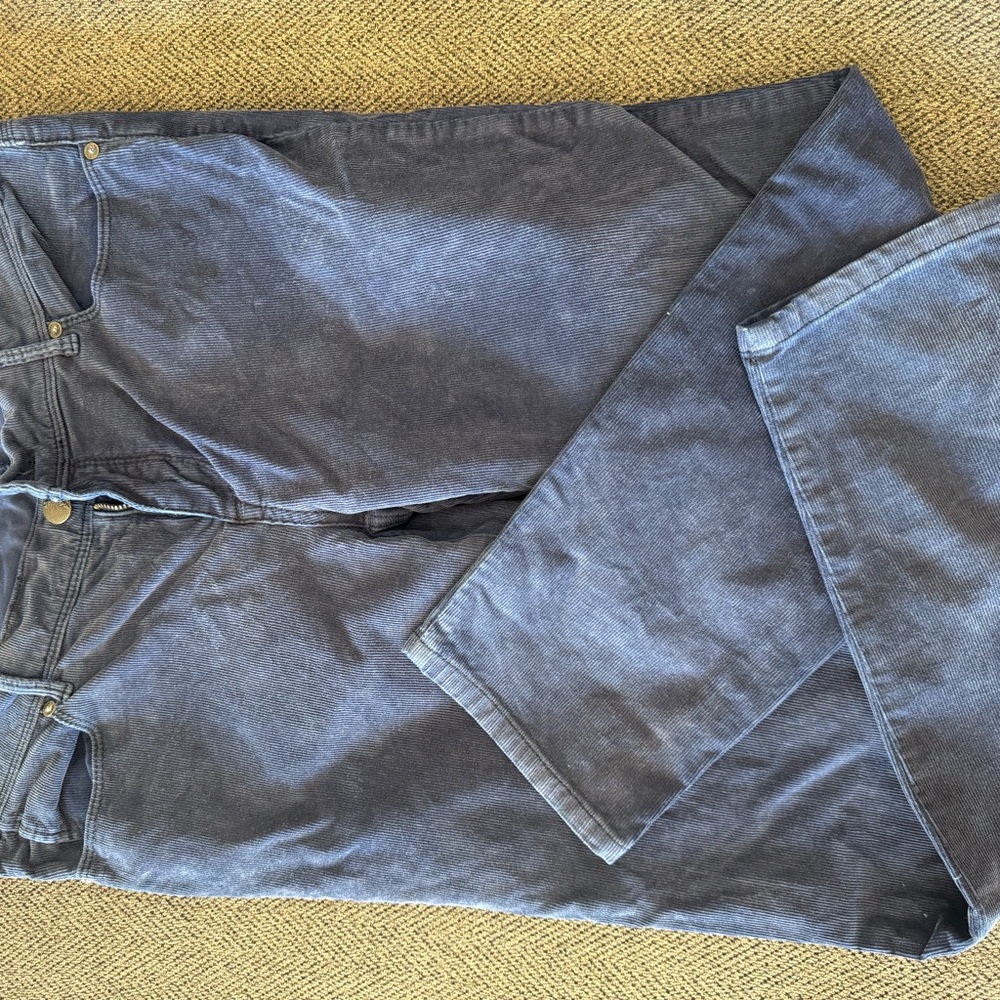 Free People Navy Corduroy Trousers